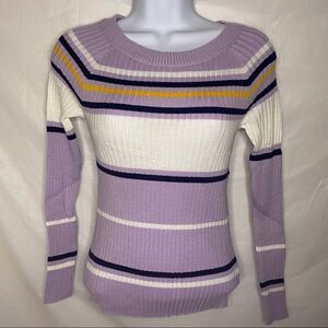 Ambiance Apparel Striped Sweater Size S